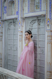 Rajrani Pink Buta Saree - House of Baisa