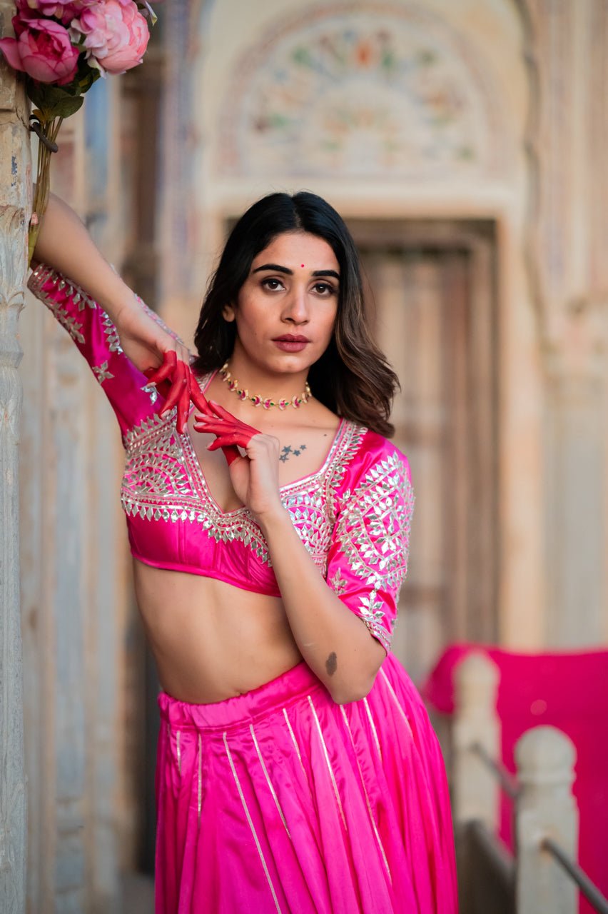 Rani Satin Aangi Lehanga Set - House of Baisa