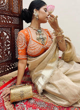 Sona Golden Tissue Saree