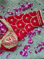 Surkh Laal Pure Crape Aangi - House of Baisa