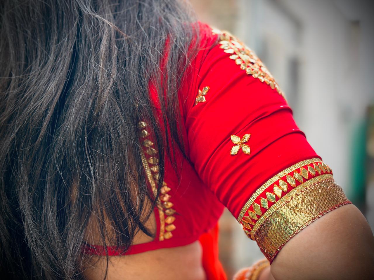 Yuvrani Laal Aangi Blouse - House of Baisa